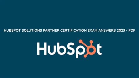 hubspot exam answers pdf.